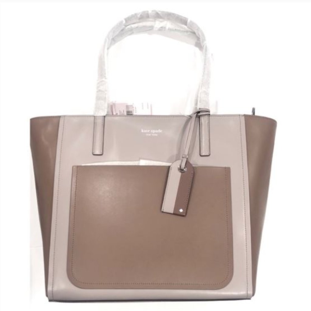 Kate Spade Color Block Pocket Leather Tote